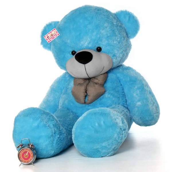 Super Giant 7 Feet Blue Bow Teddy Bear Soft Toy